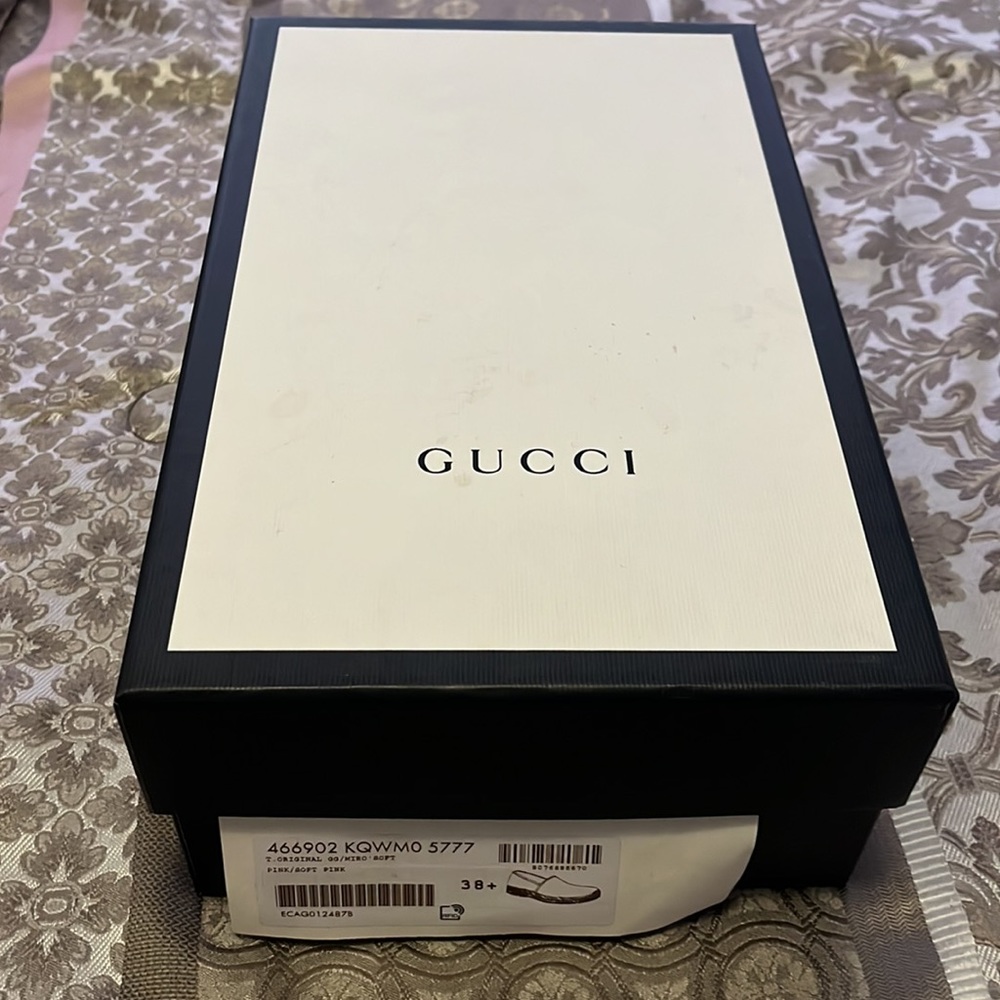 Gucci GG Canvas Pink Espadrilles Size 8 1/2 - Picture 7 of 7